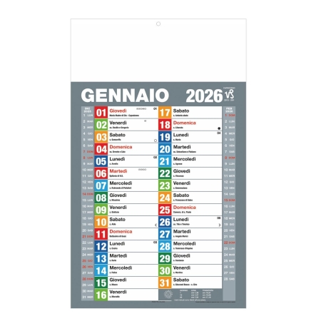 Calendario olandese personalizzato Economic Multicolor 28,8 x 47 cm