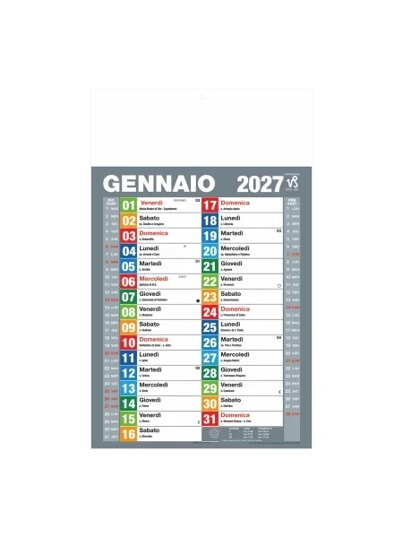 Calendario olandese personalizzato Economic Multicolor 28,8 x 47 cm