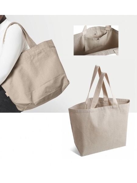 Borsa da mare in cotone riciclato personalizzabile Loren
