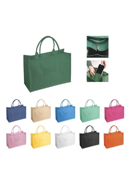 Shopper juta personalizzate laminate Arianna