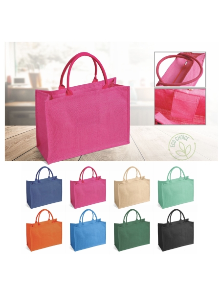 Shopper juta personalizzate laminate Arianna