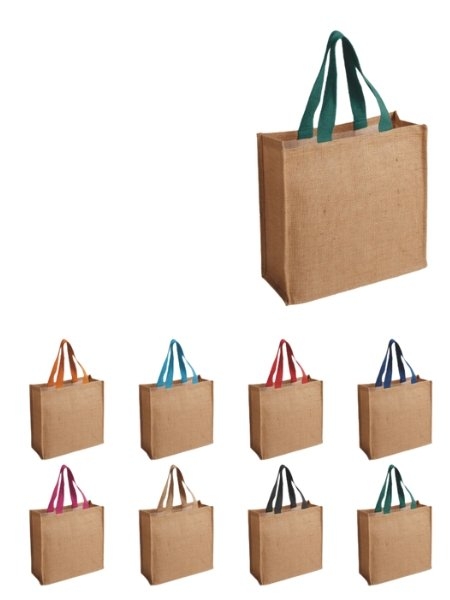 Borsa shopper juta laminata personalizzabile Romina