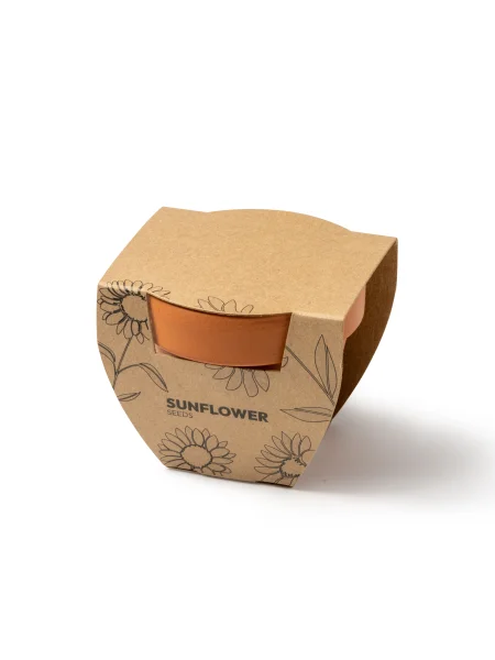 Vasi terracotta personalizzati con semini di girasole inclusi