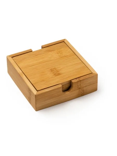 Sottobicchieri legno personalizzati Rufo in Bamboo naturale