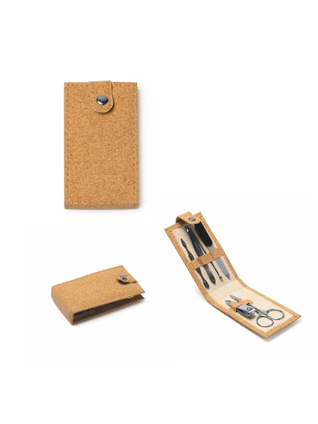 Kit tagliaunghie e manicure in sughero Layla