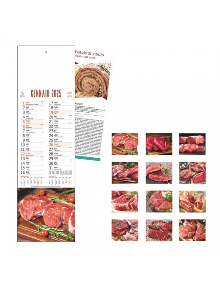 Calendario macelleria personalizzato olandese 14 x 47 cm