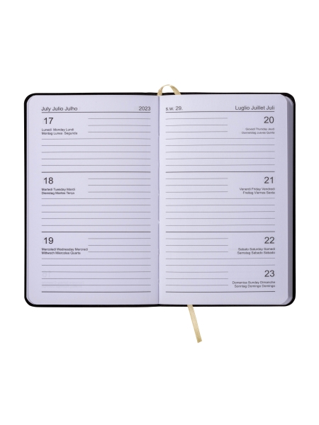 Agenda tascabile settimanale con copertina flessibile personalizzata 9 x 14  cm