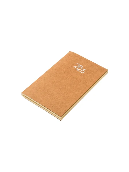Agenda settimanale con copertina in cartoncino kraft personalizzata 9 x 14 cm