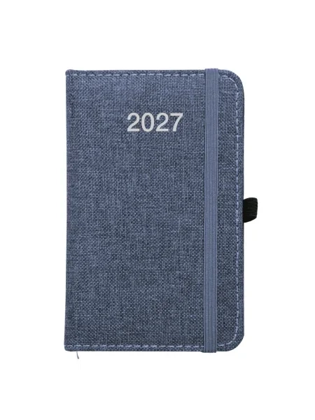 Agenda con elastico settimanale con copertina in R-Pet personalizzata 9 x 14 cm