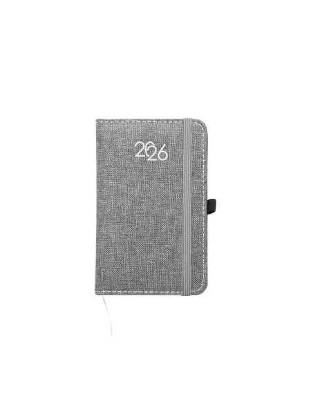 Agenda con elastico settimanale con copertina in R-Pet personalizzata 9 x 14 cm