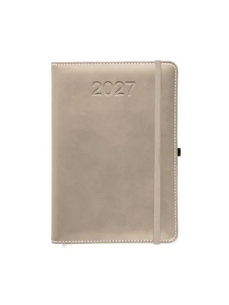 Agenda giornaliera sabato e domenica abbinati in poliuretano ed elastico personalizzata 12 x 18 cm