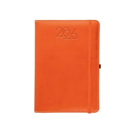 Agenda giornaliera sabato e domenica abbinati in poliuretano ed elastico personalizzata 12 x 18 cm