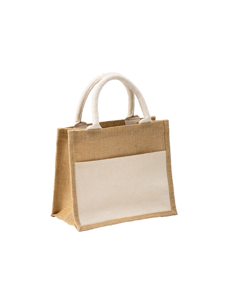 Shopper bag in juta personalizzata Cherie 26 x 22 x 14 cm