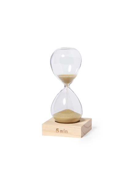 Clessidra in vetro borosilicato e bamboo personalizzata Faran