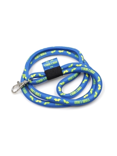 Cordini badge tubolari con etichetta