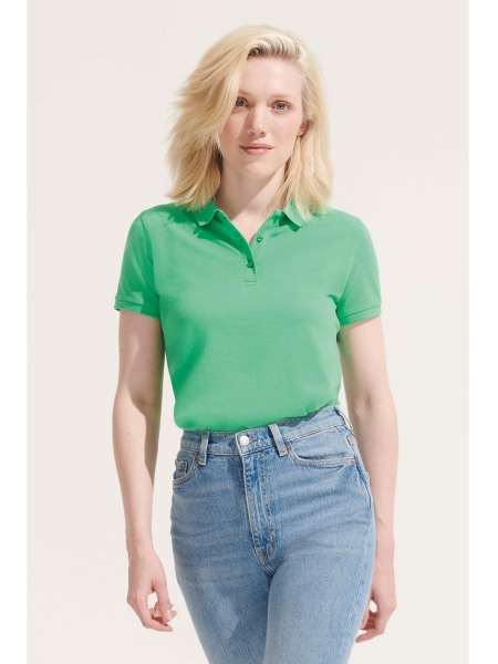 Polo cotone donna manica corta personalizzata Sol's Planet Women