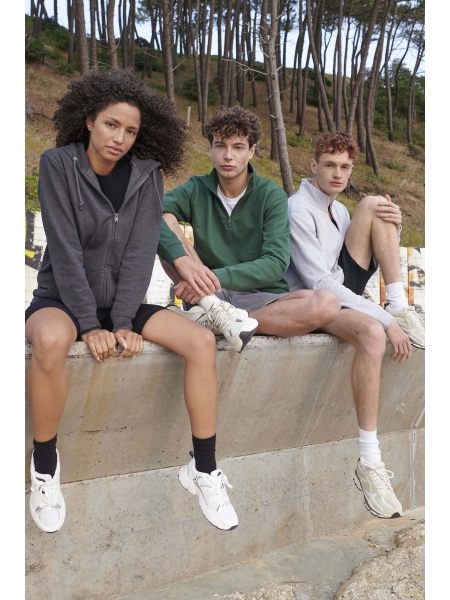 Felpa con zip e cappuccio unisex personalizzata Sol's Carter