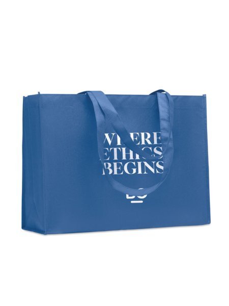 Shopper tessuto non tessuto R-PET con manici lunghi