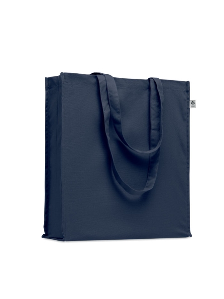 Shopper cotone organico con manici lunghi e soffietto
