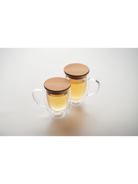 Tazza in vetro borosilicato a doppio strato da 300 ml