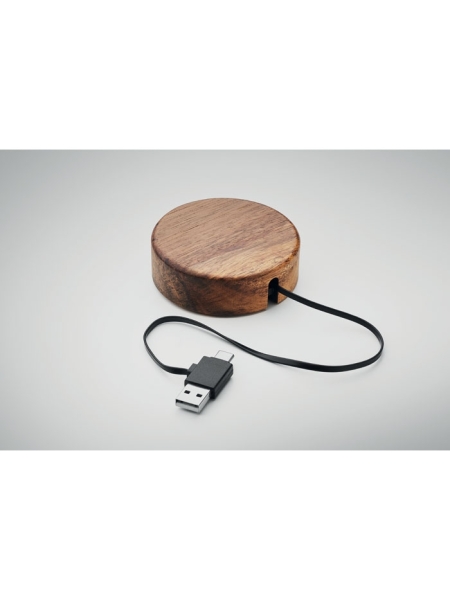 Caricabatterie wireless in legno da 15W Acaless