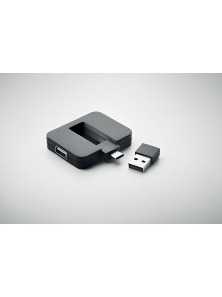 Hub USB a 4 porte in ABS Square