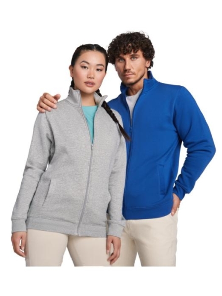Felpe con zip senza cappuccio personalizzata Roly Ulan