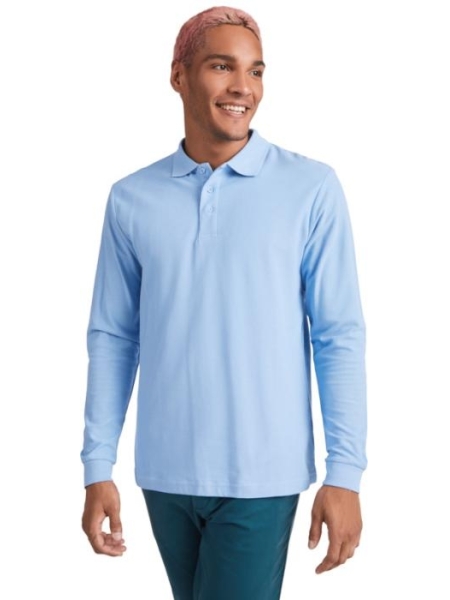 Polo a maniche lunghe da uomo personalizzata Roly Estrella