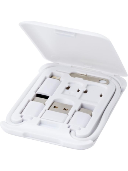 Cavo ricarica modulare in plastica riciclata con supporto personalizzato Savvy