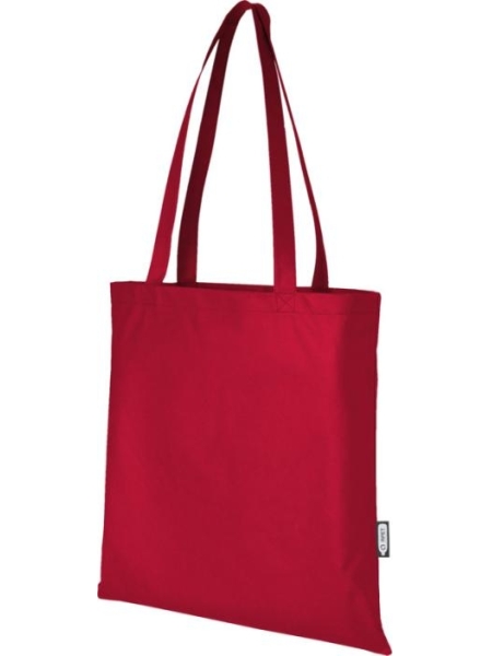 Shopper bag ecologica in poliestere riciclato personalizzata Zeus 38 x 40 cm