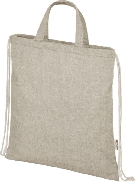 Sacca zaino con cordoncino in materiale riciclato personalizzato Pheebs
