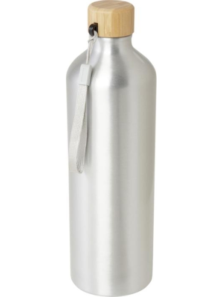 Borraccia in alluminio con tappo in bambù da 800 ml, Logo Personalizzato