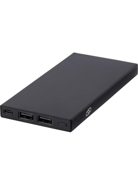 Power bank in alluminio riciclato personalizzato Connect 5000 mAh