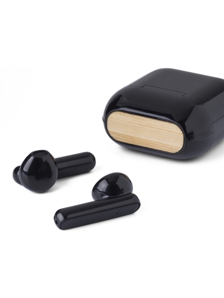 Cuffie auricolari wireless in ABS e Bamboo Waylon