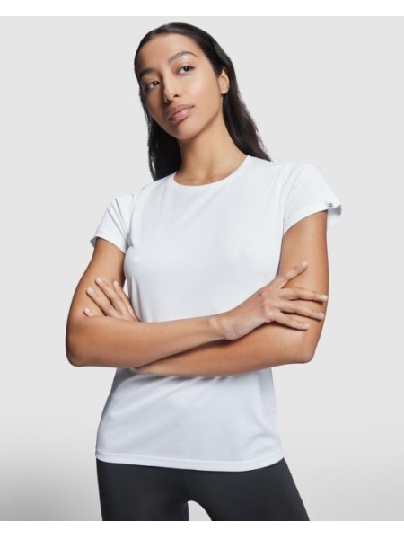 Maglietta sportiva da donna manica corta personalizzata Roly Imola