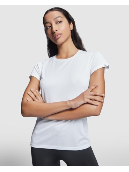 Maglietta sportiva da donna manica corta personalizzata Roly Imola