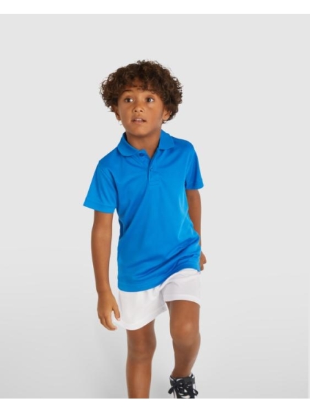 Polo sportiva da bambino personalizzata Roly Monzha