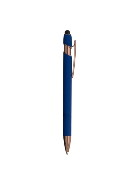 Penna touch a scatto in alluminio gommato personalizzata Danica
