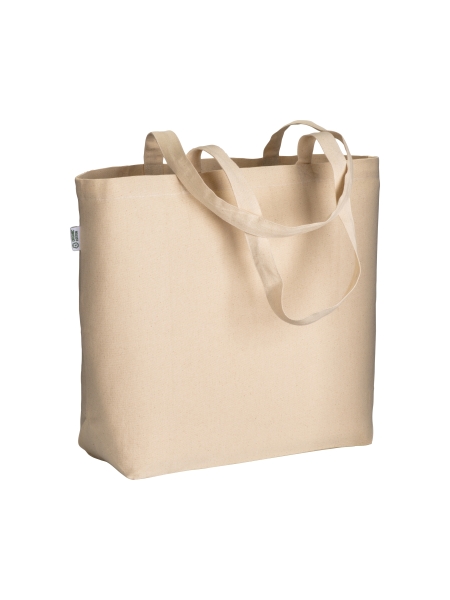 Shopper bag in cotone biologico personalizzata Dena 50 x 35 x 15 cm