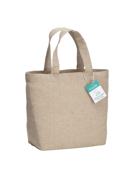 Shopper bag ecologica in cotone riciclato personalizzata Edwina 32 x 24 x 10 cm