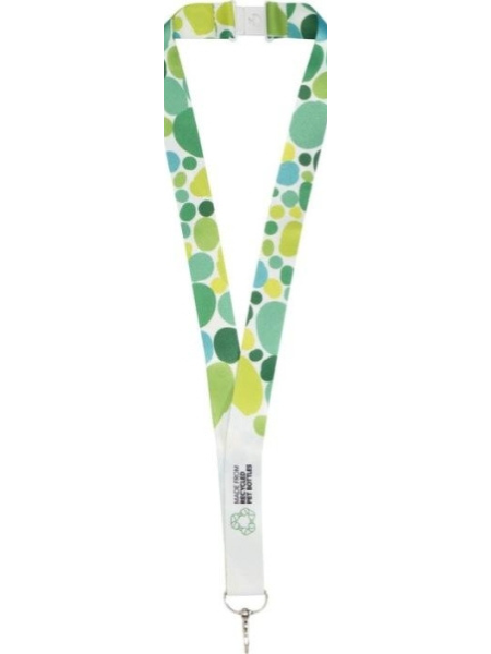 Lanyard Addie in PET riciclato con stampa in sublimazione su due lati