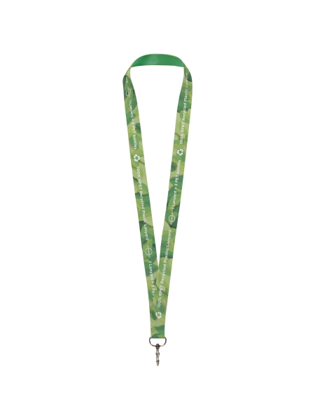 Lanyard Lana in PET riciclato con stampa in sublimazione su due lati