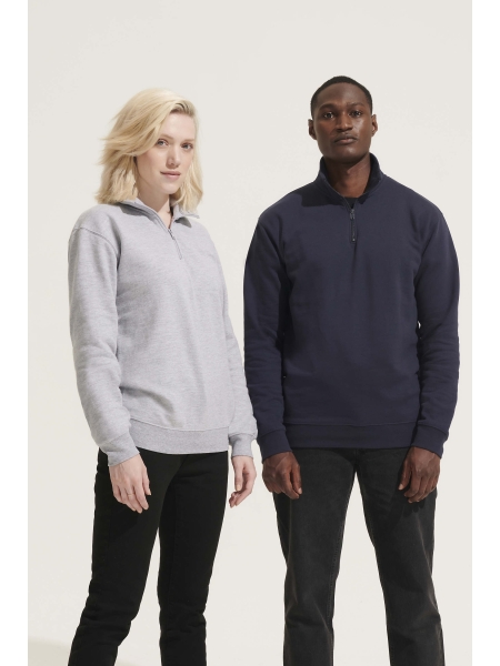 Felpa mezza zip unisex collo alto Sol's Conrad