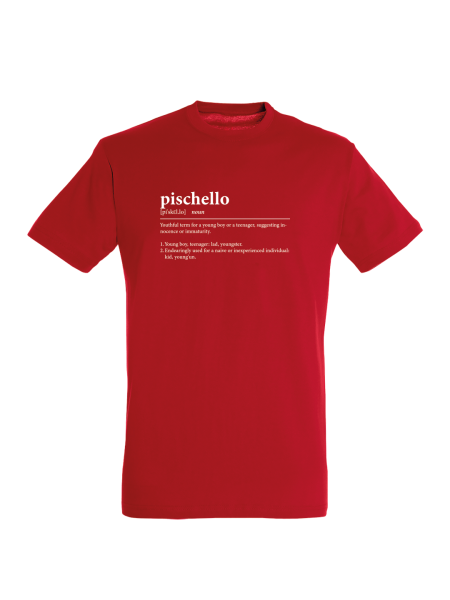 Magliette personalizzate unisex con parola romana Pischello