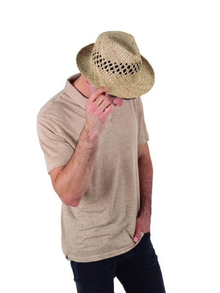 Cappello paglia con nome o logo personalizzato K-up Panama intrecciato