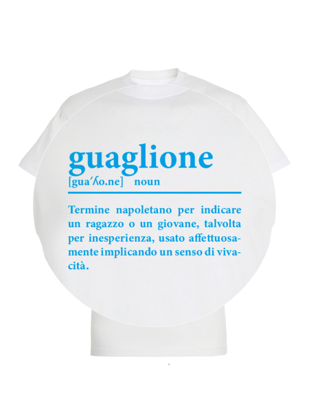 Maglietta unisex personalizzata con frase in napoletano guaglione