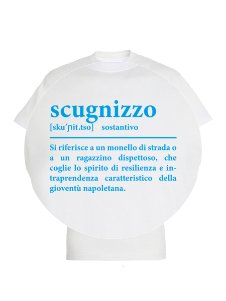 Maglietta unisex personalizzata con frase in napoletano scugnizzo