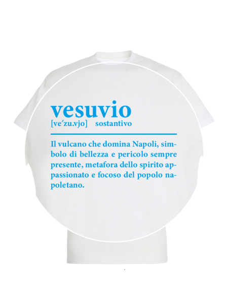 Maglietta unisex personalizzata con frase in napoletano vesuvio
