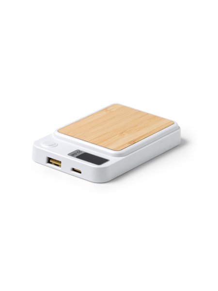 Power bank 5000 mAh wireless in plastica riciclata personalizzato Rolt Gunder 5000 mAh
