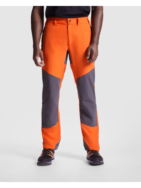 Pantaloni trekking elasticizzati unisex in due tessuti personalizzati Roly Bonati